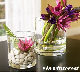 8 glass vases