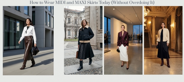 How to Wear MIDI and MAXI Skirts Today (Without Overdoing It)