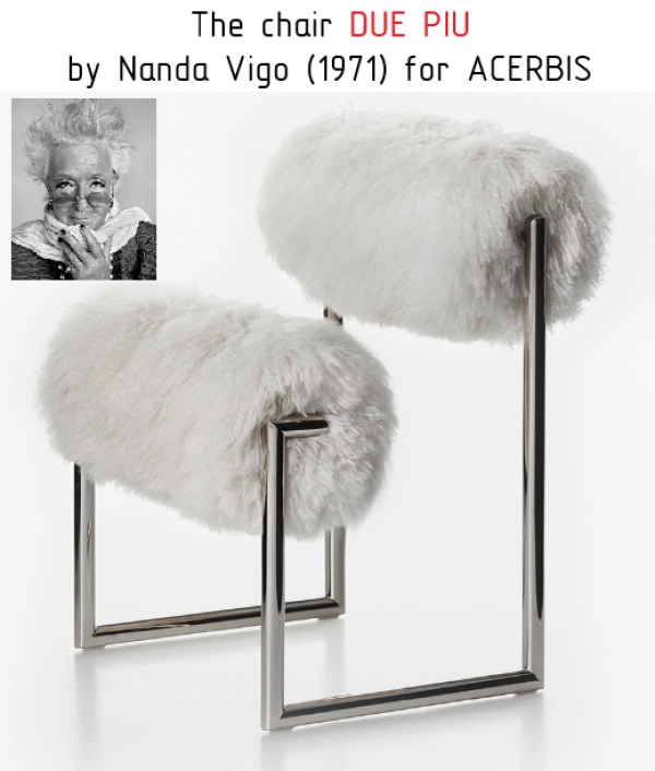 Design Objects - The lounge chair DUE PIU by Nanda Vigo (1971)